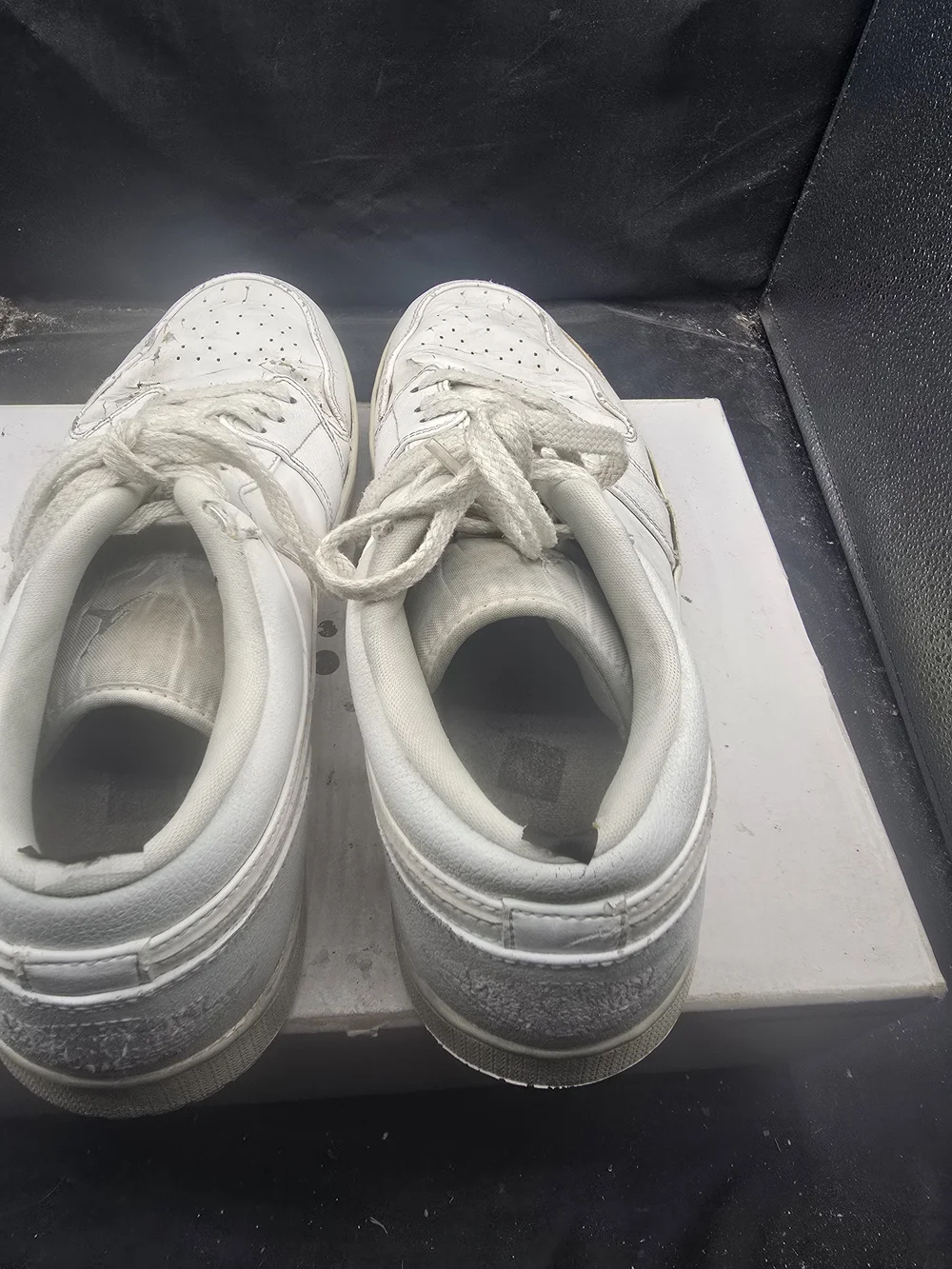 Jordan Men's White Low-Top Leather Sneakers